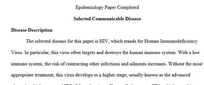 how to write a research paper on a disease