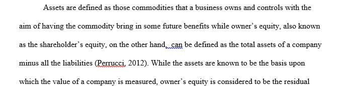 Explain how Assets is different from Owner's Equity.