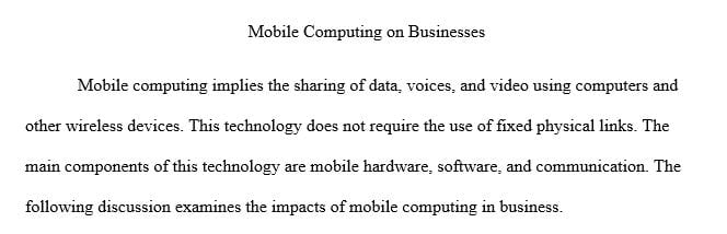 Impact of Mobile Computing on Businesses