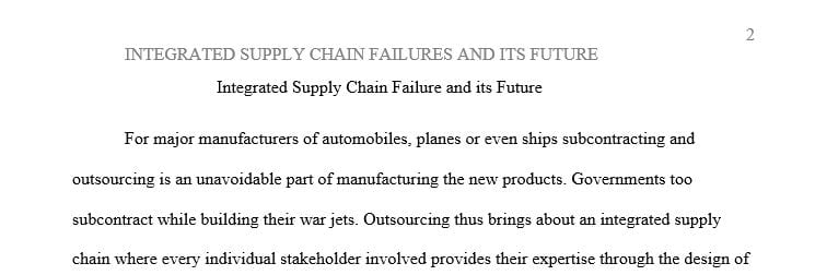 What are your conclusions about the design of the integrated supply chain