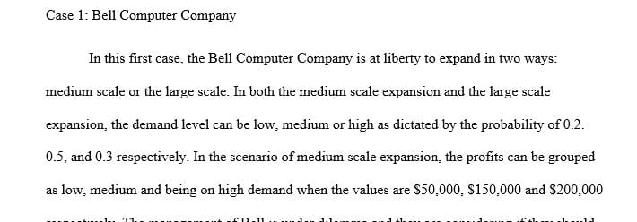 Write a 1050-word report based on the Bell Computer Company Forecasts data set