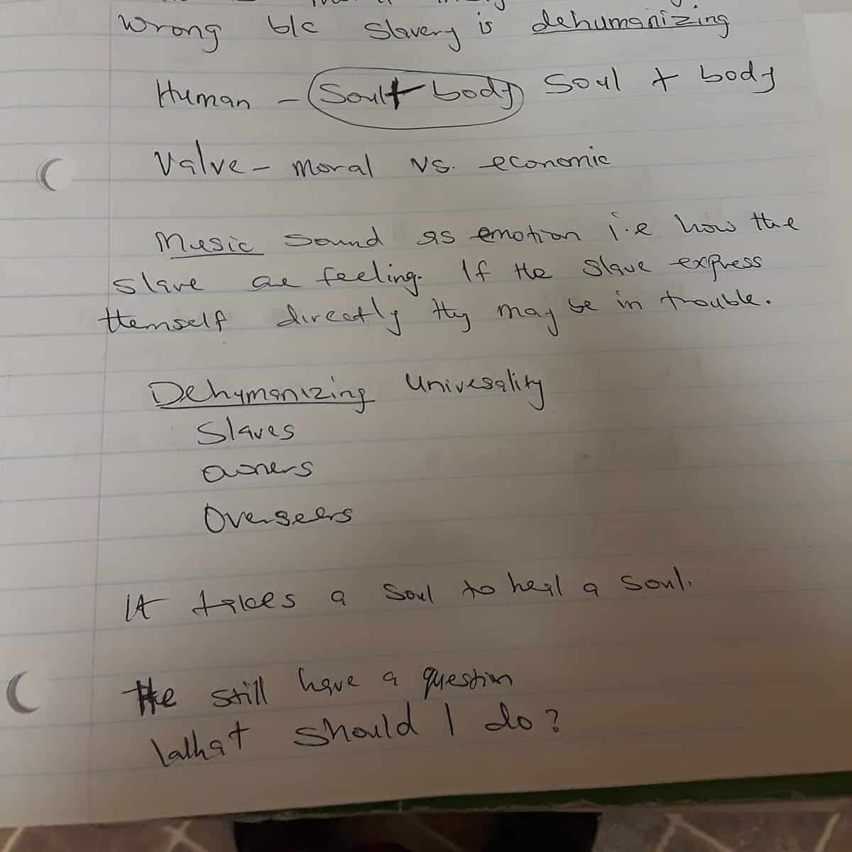 Write 1.5 page of Connection Paper Douglass experience with Mrs. Auld