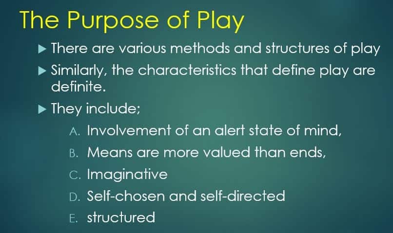 Discuss five specific activities to encourage creativity in play