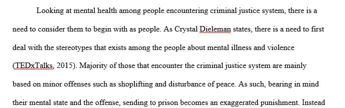 How utilitarianism applies to the criminal justice system’s treatment of individuals with mental illness. 