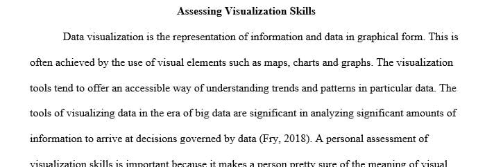 How would you assess your visualization skills your interests in this subject and maybe your role or duties