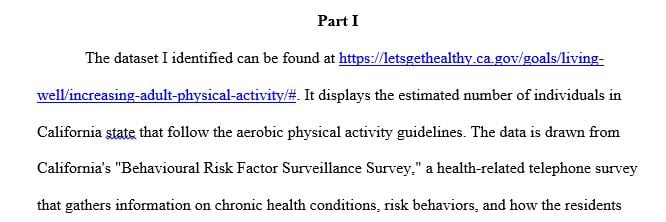 Identify one dataset that is freely available and discuss how it is relevant to health benefits of physical education in high school in public education