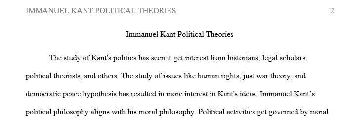 Immanuel kant political theories and one theory that has affected the modern world past world war 2