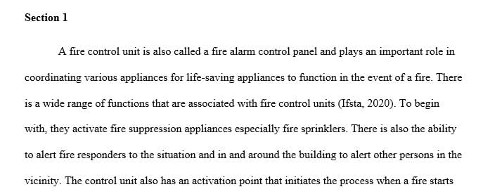 Prepare a well-organized narrative addressing the fire detection and alarm system