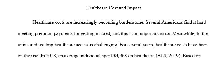 Research paper about the cost of health insurance and how it affects us