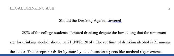 Should the Drinking Age Be Lowered from 21 to a Younger Age