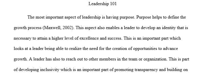 Summarize the leadership book you read for this course.