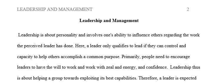 What is the difference between leadership and management