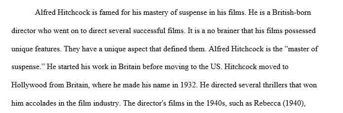 Write a 3-page research paper on any feature-film director of your choice.