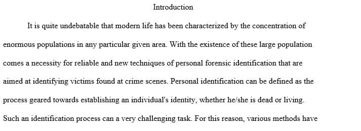  Write a 3- to 5-page paper discussing the methods of establishing identity