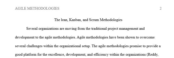 Compare and contrast the different types of agile methodology.