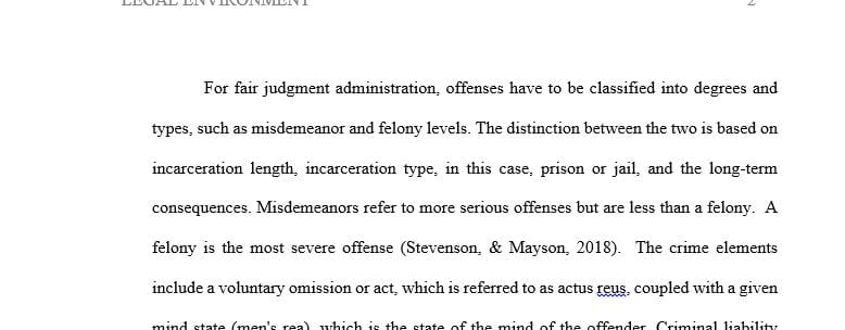 Discuss on what basis misdemeanors and felonies are distinguished.