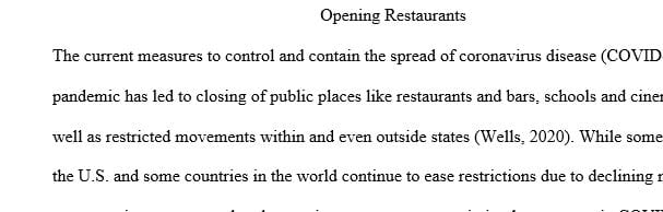 Is it safe to open restaurants what they need to consider
