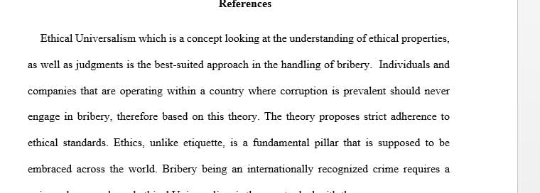 Which of the following do you feel is the best approach when dealing with foreign bribery
