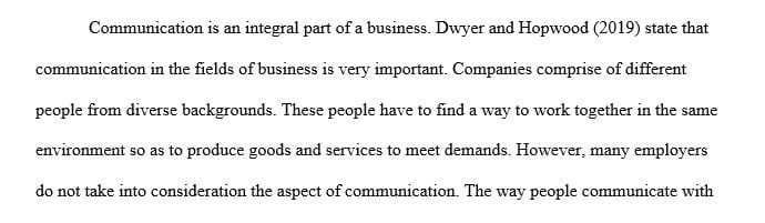 Write an essay to compare/contrast two business communication styles.