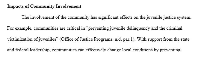 How community involvement law enforcement courts and corrections affect the juvenile justice system