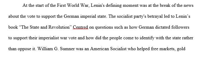How do summer and Lenin see the state What do their visions share and how are they different
