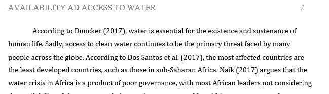 What are the factors which are affecting the availability of waters in under-developed and developing countries