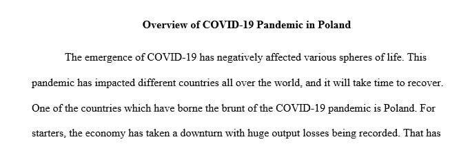 Covid-19 in Poland. Write about the pandemic how many people on average where infected and how many now.