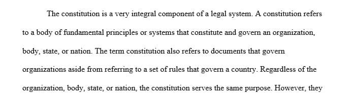 Do private organizations sometimes have constitutions