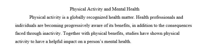 What are the effects of physical activity on mental health