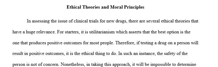 Write a 2-3 page paper that explains and defends your view on the issue of whether or not patients with no other treatment options 