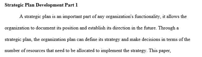 A synopsis of how a strategic management system would be implemented