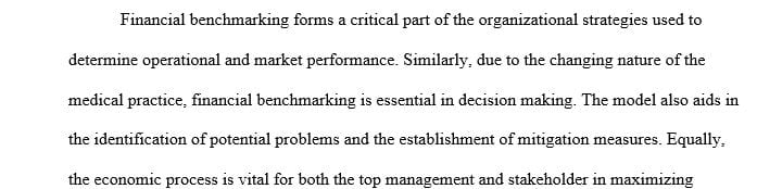 Compare and contrast the two main levels of financial benchmarking.