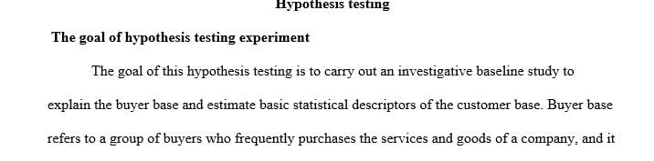 Describe the mechanics of this hypothesis testing process.