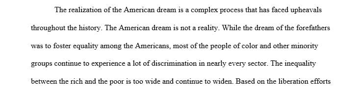 Essay Is the American Dream Still a Reality