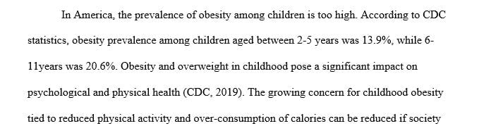 Lifestyles Causing Childhood Obesity in America