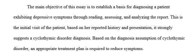 Read assess and analyze a patient presenting with depressive-like symptoms. 