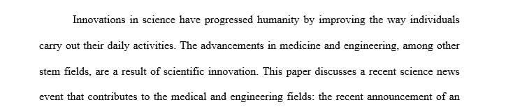 Summarize your news story and its contributions to the science or STEM fields.