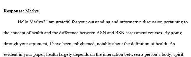 What do you think is the difference between an ASN Health Assessment Course and a BSN Health Assessment course
