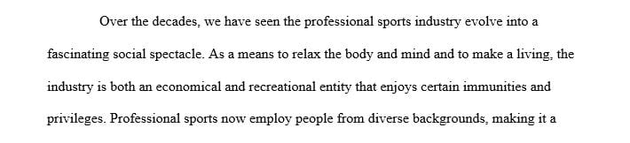 Write a research paper on anti-trust legislation in professional sport.