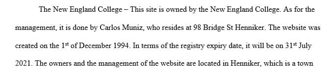 Find out who owns the site, who manages the site, the site creation date, the registry expiry date