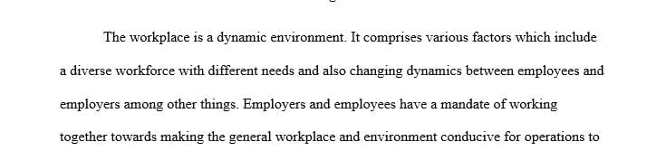 Provide at least two observations points of advice for management and two for employees.