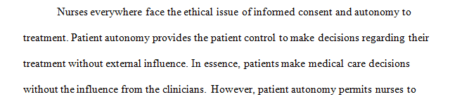 Apply the ethical decision-making model to assess to care or ethical issue of your choice.