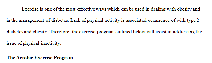 Based on systematic review and and guide line for exercise for obesity and diabetes