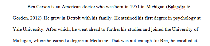 Biography on Ben Carson (medicine).