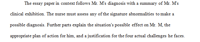 Describe the clinical manifestations present in Mr. M.