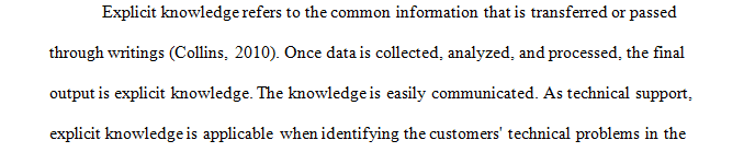 Describe the three types of knowledge.