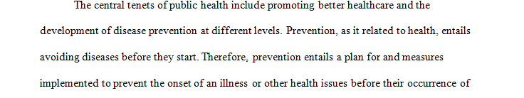 Explain the 3 levels of public health