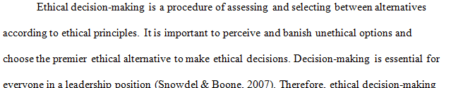 Identify the steps involved in ethical decision making.