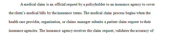 List the steps of the patient claim process from the conclusion of the appointment through the MCO payment.