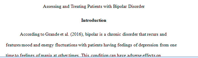 Assessing and Treating Patients With Bipolar Disorder